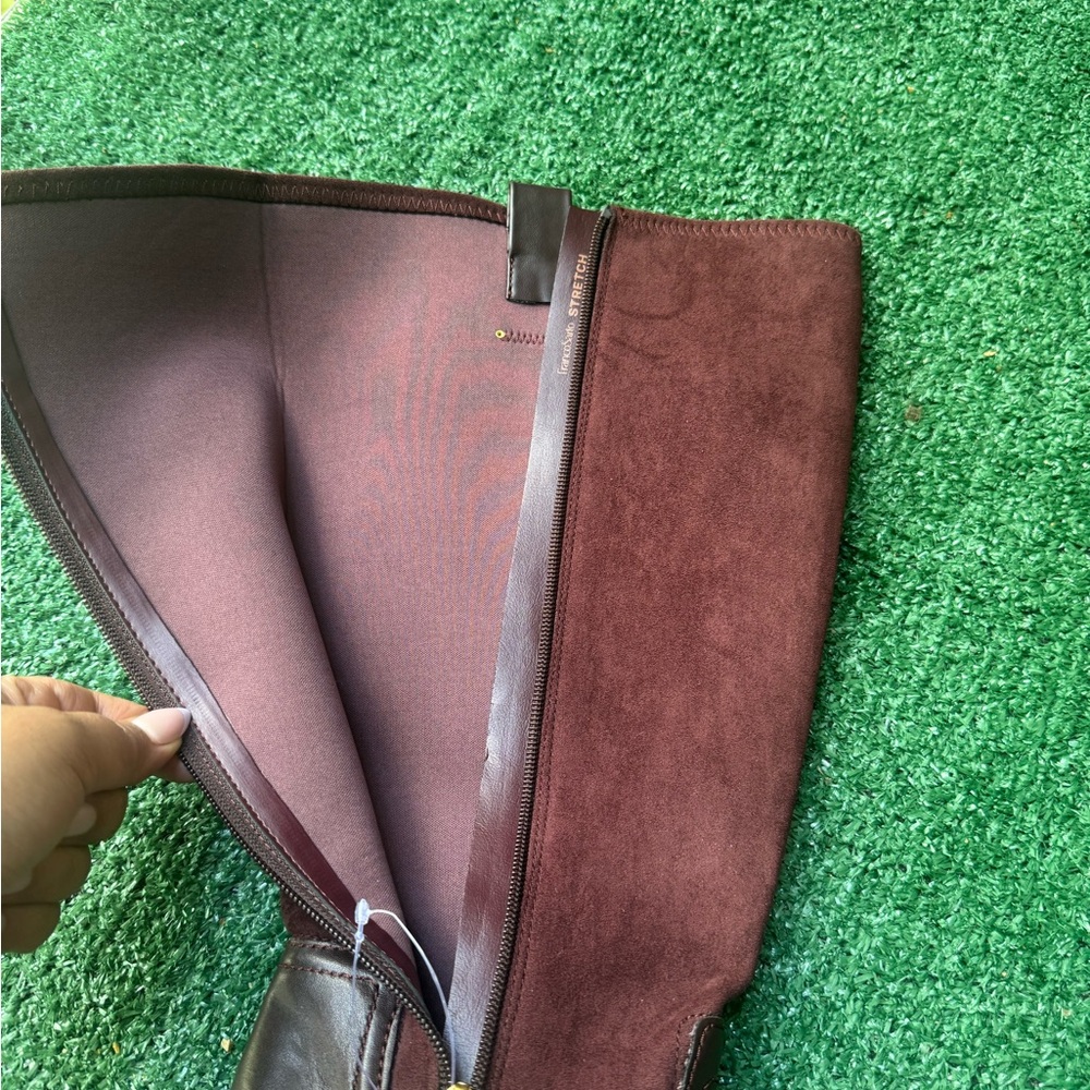 Franco Sarto Brown and Burgundy Ankle Boots - Picture 5 of 6